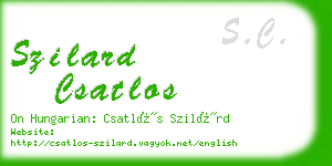 szilard csatlos business card